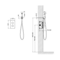 Гигиенический душ со смесителем Timo Petruma 5089/17SM Золото матовое