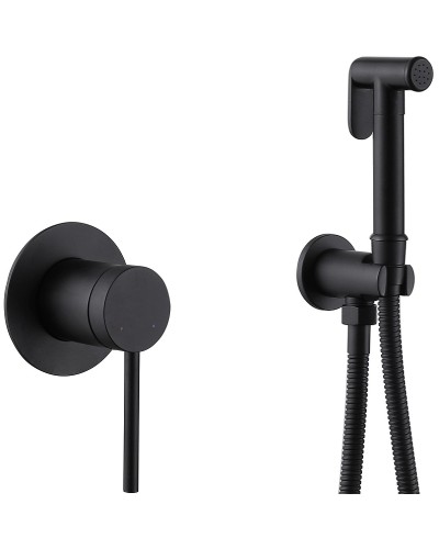 Гигиенический душ со смесителем Abber Emotion AF8825B Черный матовый