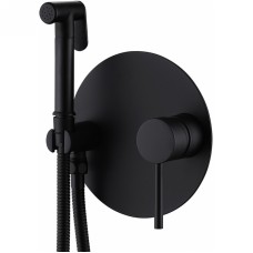 Гигиенический душ со смесителем Abber Emotion AF8826B Черный матовый