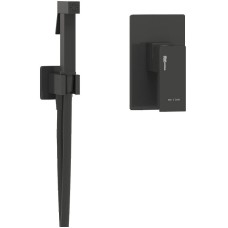 Гигиенический душ со смесителем WasserKRAFT A02041 Черный матовый