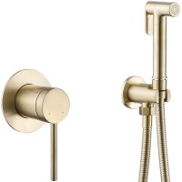 Гигиенический душ со смесителем Abber Emotion AF8825G Золото матовое