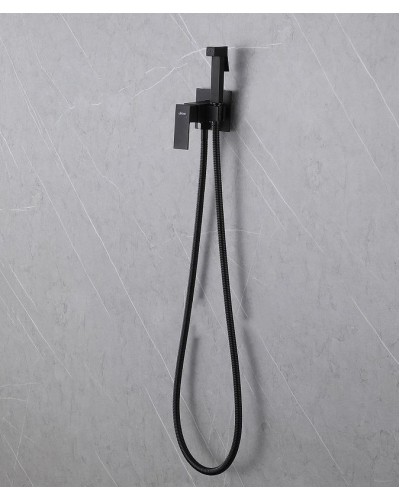 Гигиенический душ со смесителем Abber Daheim AF8226B Черный матовый