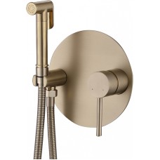 Гигиенический душ со смесителем Abber Emotion AF8826G Золото матовое
