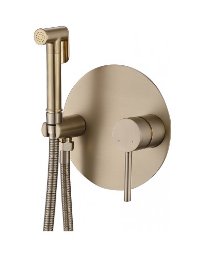 Гигиенический душ со смесителем Abber Emotion AF8826G Золото матовое