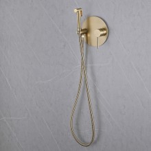 Гигиенический душ со смесителем Abber Emotion AF8826G Золото матовое
