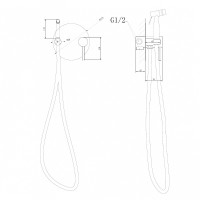 Гигиенический душ со смесителем Abber Emotion AF8826G Золото матовое