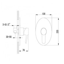 Гигиенический душ со смесителем Lemark Atlantiss LM3219C Хром