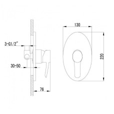 Гигиенический душ со смесителем Lemark Atlantiss LM3219C Хром