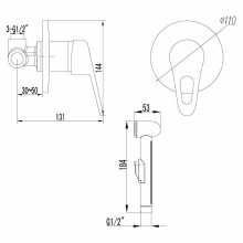 Гигиенический душ со смесителем Lemark Luna LM4119C Хром