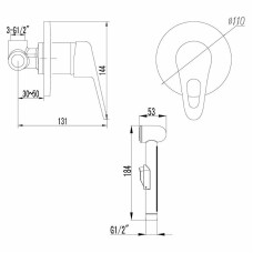 Гигиенический душ со смесителем Lemark Luna LM4119C Хром