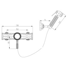 Гигиенический душ со смесителем Lemark Jasmine LM6618B Бронза
