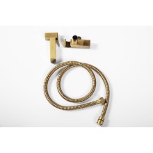 Гигиенический душ с гибким шлангом 120см держателем и запорным вентилем CEZARES CZR-L-DIF-02