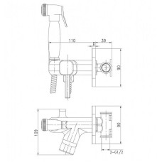 Гигиенический душ со смесителем Lemark Solo LM7165B Бронза