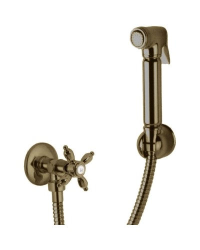 Гигиенический душ с запорным вентилем, со шлангом 120см и держателем CEZARES NOSTALGIA-KS-02