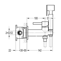 Гигиенический душ со смесителем CEZARES ECO-DIF-BORO