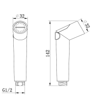 Гигиеническая лейка AltroBagno Metropoli 060203 NeOp
