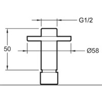 Потолочный держатель для верхнего душа 50 мм Jacob Delafon E889-CP