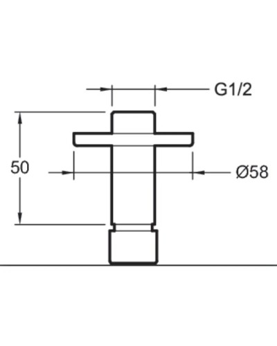 Потолочный держатель для верхнего душа 50 мм Jacob Delafon E889-CP