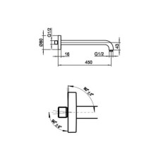 Держатель для верхнего душа настенный Keuco Edition 400 51688010400