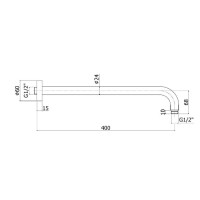 Кронштейн для верхнего душа Paffoni Lusso ZSOF034CR Хром