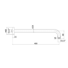 Кронштейн для верхнего душа Paffoni Lusso ZSOF034BO Белый