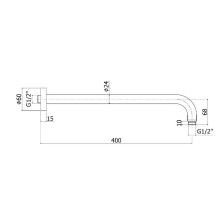Кронштейн для верхнего душа Paffoni Lusso ZSOF034ST Сталь