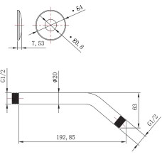 Кронштейн для верхнего душа Lemark LM8031C Хром