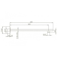 Кронштейн для верхнего душа Paini 50PZ745QQ30 Черный матовый