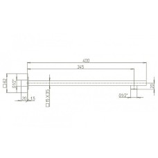 Кронштейн для верхнего душа Paini 50PZ745QQ30 Черный матовый