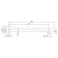 Кронштейн для верхнего душа Paini 50PZ745TT30 Черный матовый