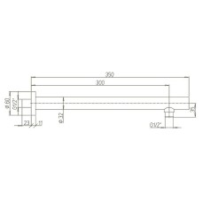 Кронштейн для верхнего душа Paini 50PZ745TT30 Черный матовый