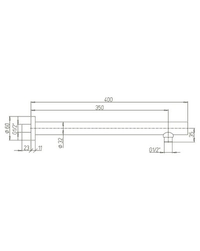 Кронштейн для верхнего душа Paini 50CR745T440BI Хром