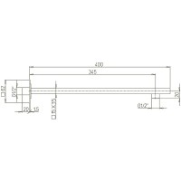 Кронштейн для верхнего душа Paini 50CR745T540BI Хром