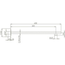 Кронштейн для верхнего душа Paini 50CR745T540BI Хром