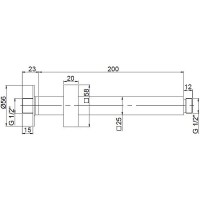 Кронштейн для верхнего душа Paini 50CR744T720BI Хром