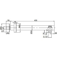 Кронштейн для верхнего душа Paini 50CR745T640BI Хром глянцевый