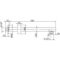 Кронштейн для верхнего душа Paini 50CR745T730BI Хром матовый