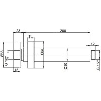 Кронштейн для верхнего душа Paini 50CR744T620BI Хром глянцевый