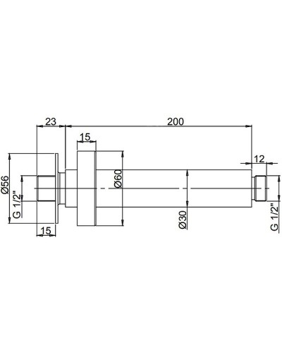 Кронштейн для верхнего душа Paini 50CR744T620BI Хром глянцевый