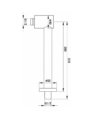 Кронштейн для верхнего душа Aquanet Round AF210-31R-S 245266 Сатин