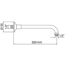 Кронштейн для верхнего душа Cezares CZR-U-TDA-30-03/24 Золото 24 карат
