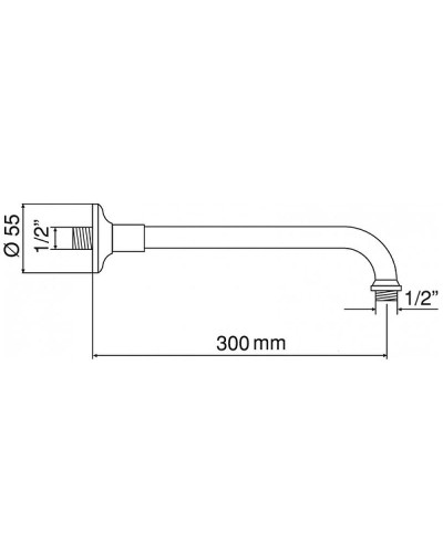 Кронштейн для верхнего душа Cezares CZR-U-TDA-30-03/24 Золото 24 карат