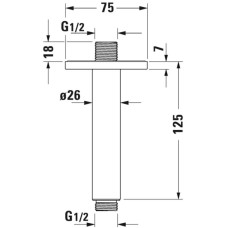 Кронштейн для душа 125 мм Duravit UV0670033000