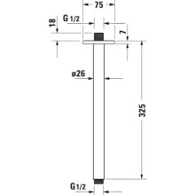 Кронштейн для душа 325 мм Duravit UV0670035000