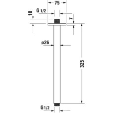 Кронштейн для душа 325 мм Duravit UV0670035000