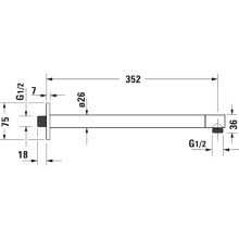 Кронштейн для душа 352 мм Duravit UV0670032000