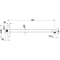 Кронштейн для душа 485 мм Duravit UV0670021000