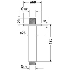 Кронштейн для душа 125 мм Duravit UV0670022000