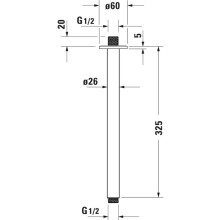 Кронштейн для душа 325 мм Duravit UV0670024000