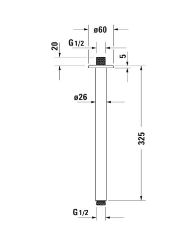 Кронштейн для душа 325 мм Duravit UV0670024000